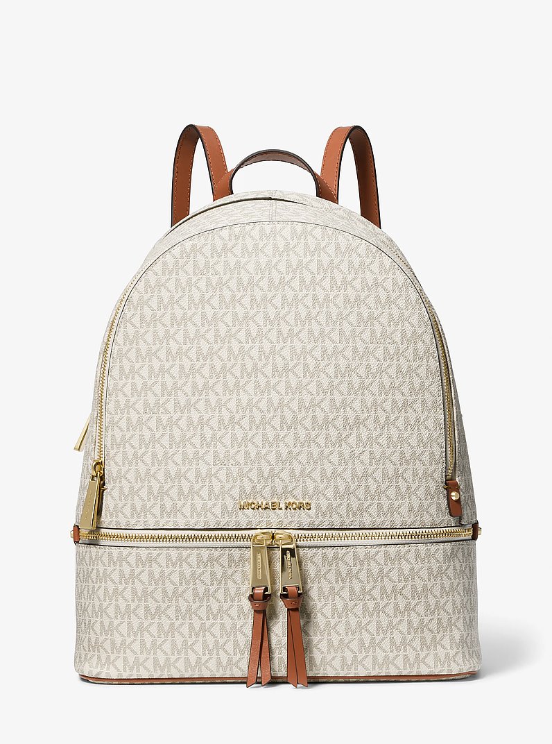 Mochila Rhea grande con logotipo in VAINILLA | Michael Kors