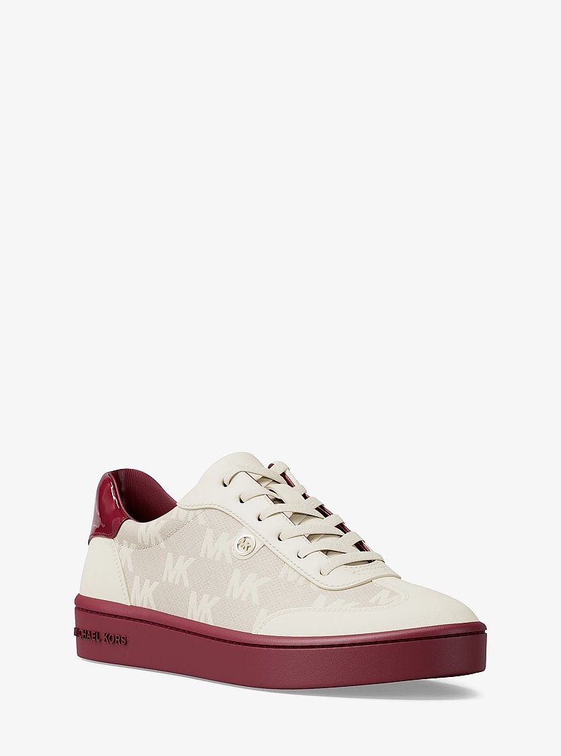 Scotty Logo Jacquard Sneaker in MULBERRY | Michael Kors