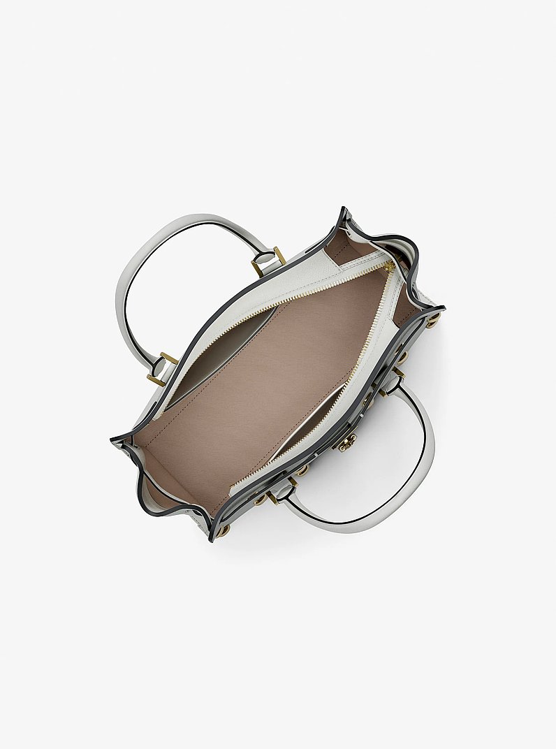 Henkeltasche Hamilton Moderne Small aus Leder mit Nieten in EGGSHELL | Michael Kors