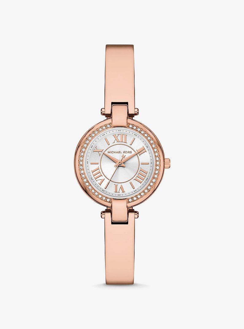 Mini Laney Rose Gold-Tone Bangle Watch in ROSE GOLD | Michael Kors