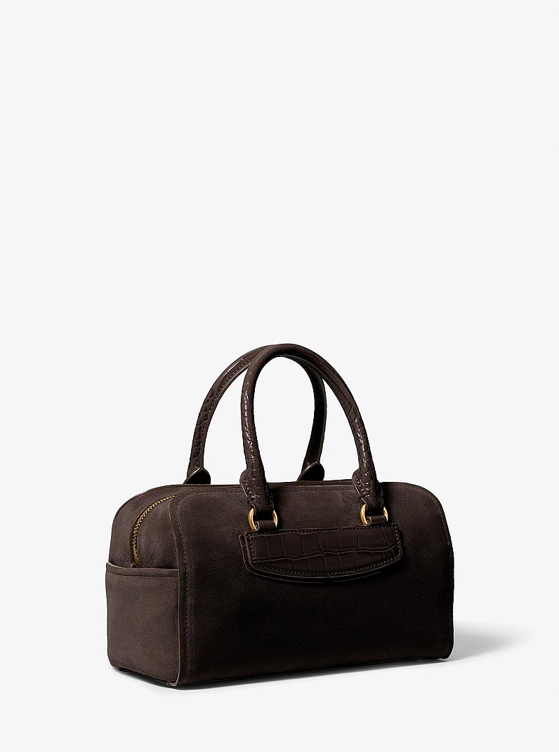 Bandolera alargada Jet Set Travel extrapeque&ntilde;a de ante in CHOCOLATE | Michael Kors