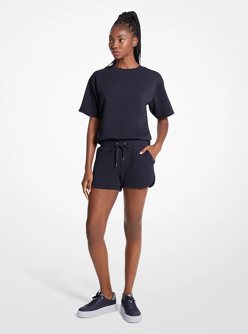 Michael Kors Logo Jacquard Knit Shorts INTERNATIONAL SHIPPING