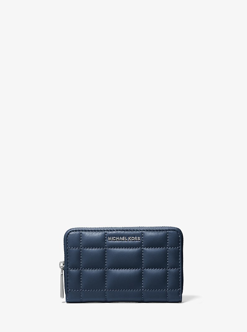 Portafoglio piccolo in pelle trapuntata in NAVY | Michael Kors