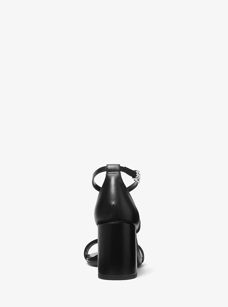 Sophie Flex Patent Leather Sandal in BLACK | Michael Kors