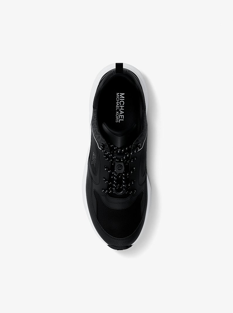 Jett Mixed-Media Trainer in BLACK | Michael Kors