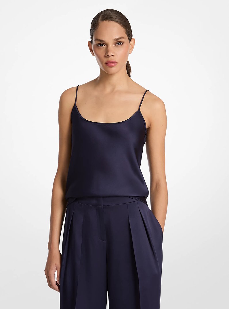 Tr&auml;gertop aus Charmeuse-Satin in Doubleface-Design in MARITIM | Michael Kors