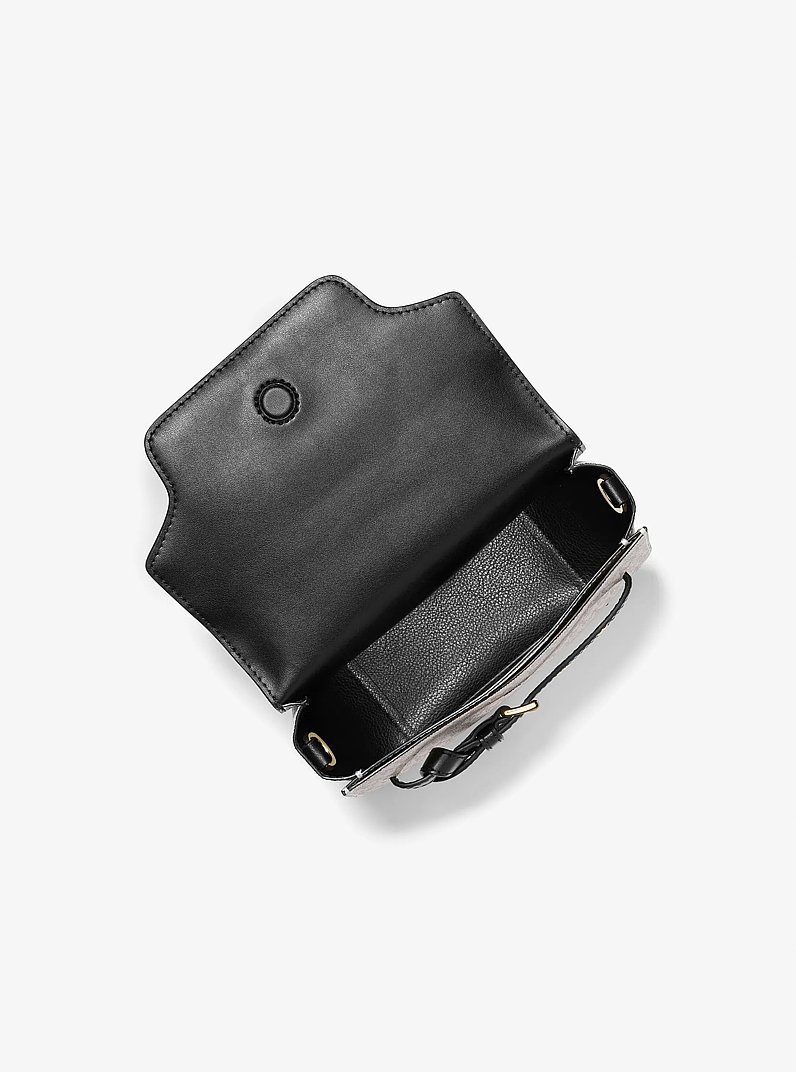 Bolsa cruzada Emilia peque&ntilde;a con logotipo in VAINILLA/NEGRO | Michael Kors
