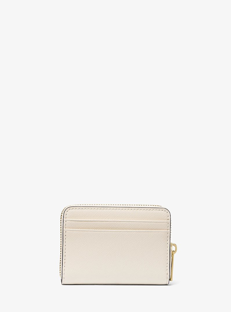 Jet Set Travel Medium Saffiano Leather Wallet in LT CREAM | Michael Kors