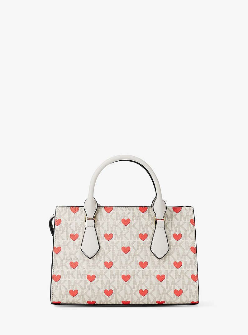 Sheila Small Embellished Signature Logo Satchel in LT CRM MULTI | Michael Kors