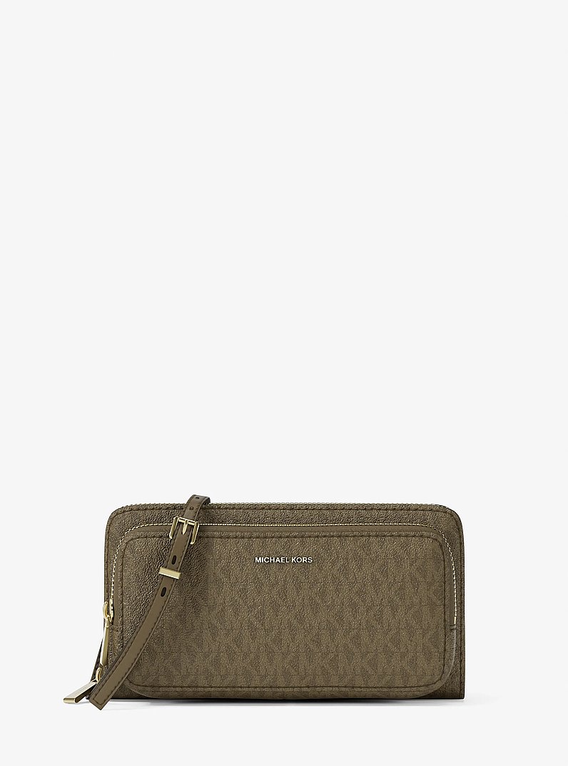 Umh&auml;ngetasche Jet Set Large mit Signature-Logomuster in LODEN | Michael Kors
