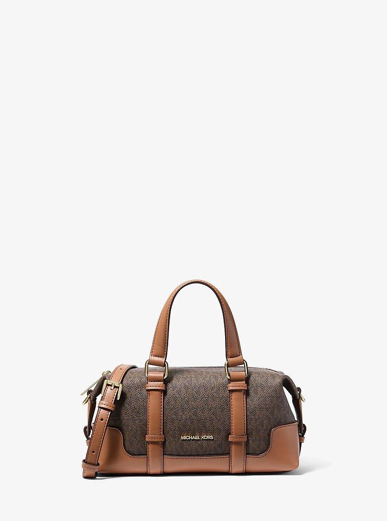 Teddi Extra-Small Signature Logo Slouchy Crossbody Bag in BRN/ACORN | Michael Kors