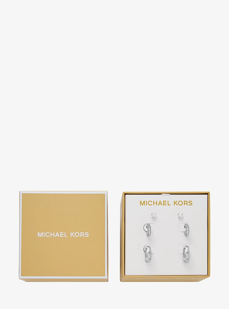 3-Piece Earrings Gift Set in SILVER | Michael Kors