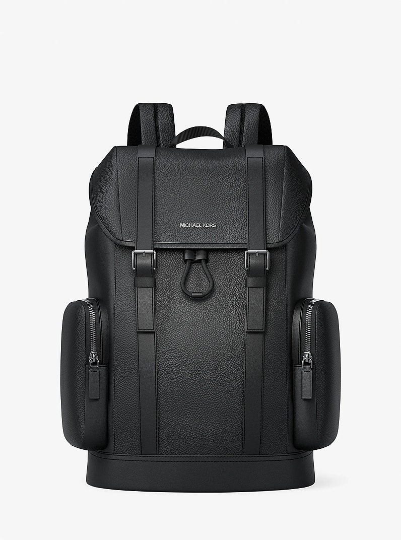 Cooper Pebbled Leather Backpack in BLACK | Michael Kors