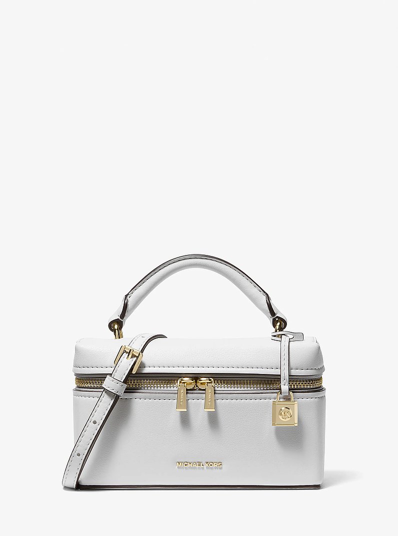 Jana Extra-Small Leather Convertible Crossbody Bag in BLACK