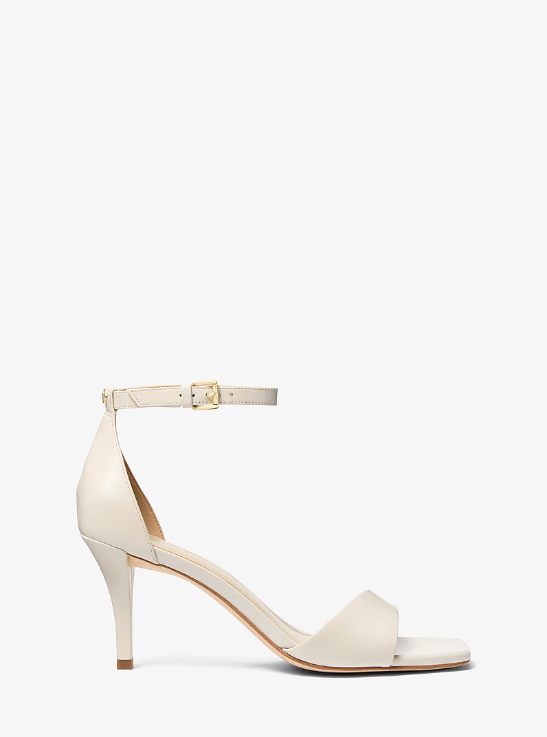 Jaida Leather Sandal in LT CREAM | Michael Kors