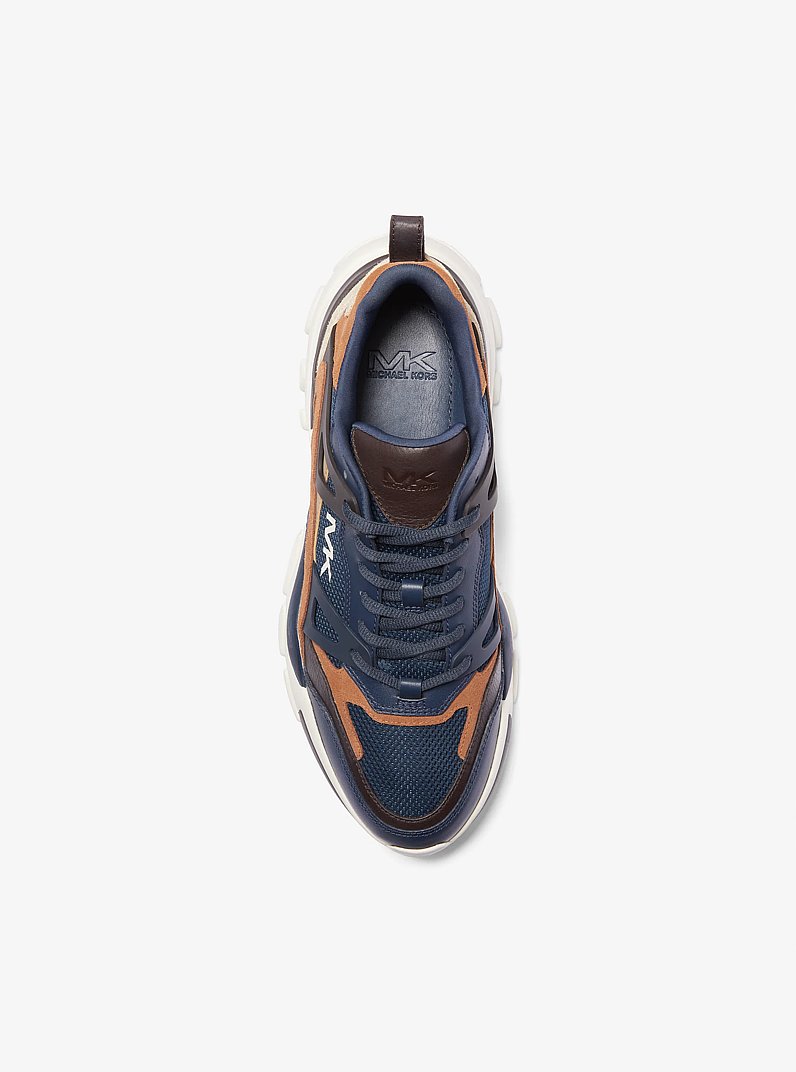 Nick Suede and Mesh Trainer in NAVY MULTI | Michael Kors