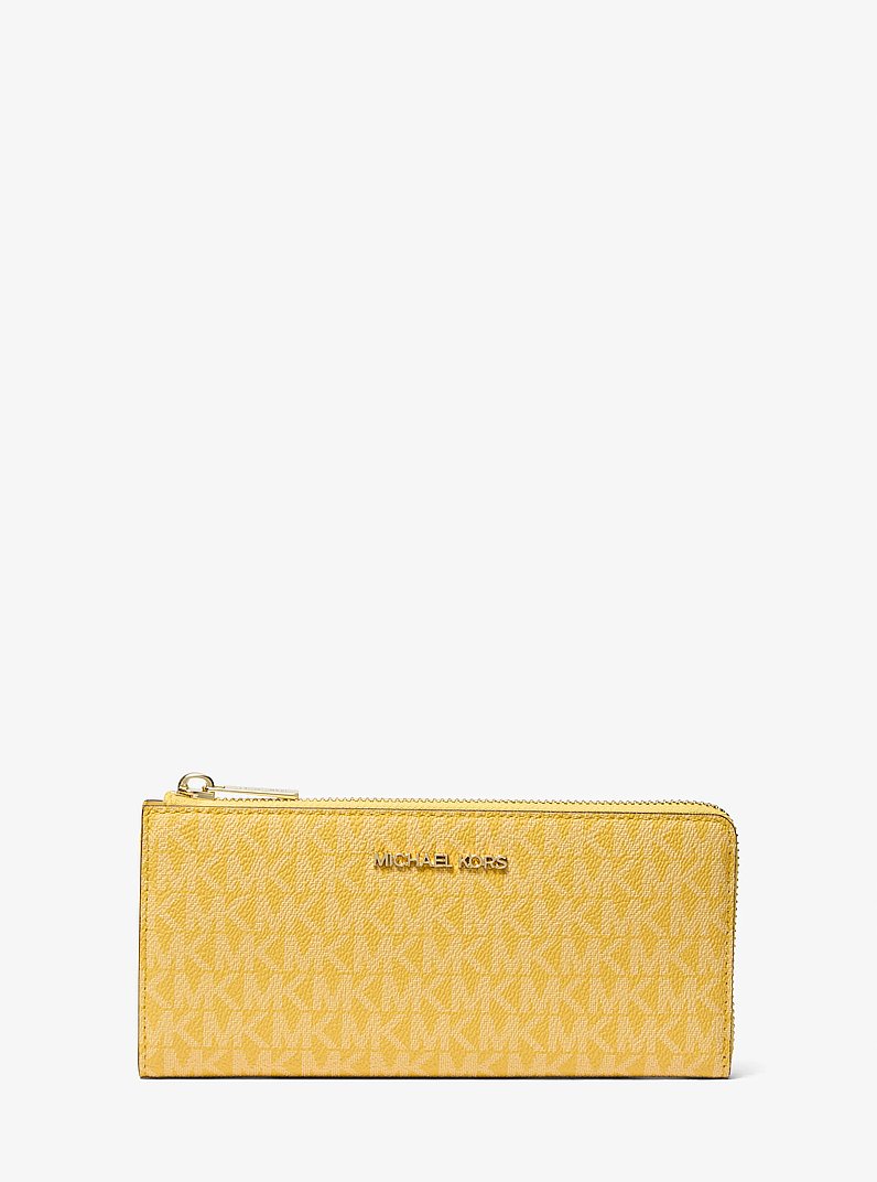 Cartera Jet Set Travel grande con cremallera y logotipo de la marca in AMARILLO MARGARITA | Michael Kors