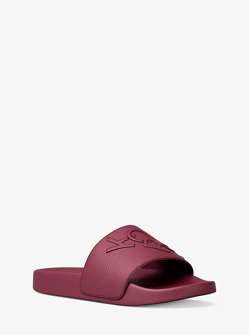 Dawson KORS Slide Sandal in MAROON | Michael Kors