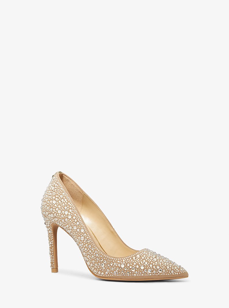 Alina Flex Embellished Pump in PALE GOLD | Michael Kors