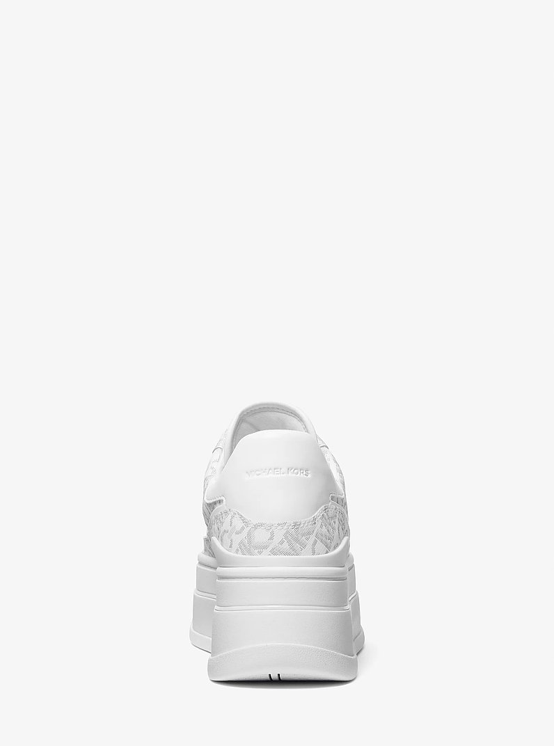 Espadrille &agrave; plateforme Hayes &agrave; logo signature Empire in BLANC OPTIQUE MULTI | Michael Kors