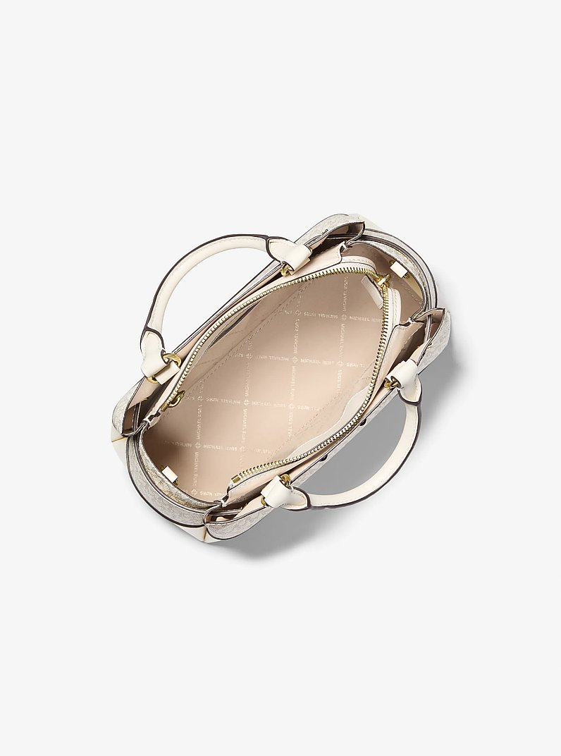 Reed Small Signature Logo Satchel in LT CRM MULTI | Michael Kors