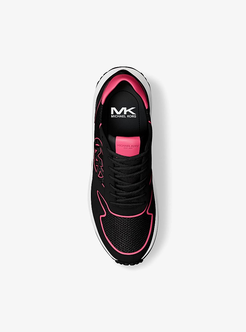 Dax Mixed-Media Trainer in DK RASPBERRY | Michael Kors