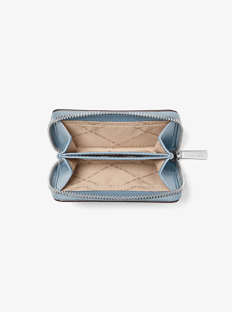 Jet Set Travel Medium Color-Block Wallet in PALE BLUE | Michael Kors