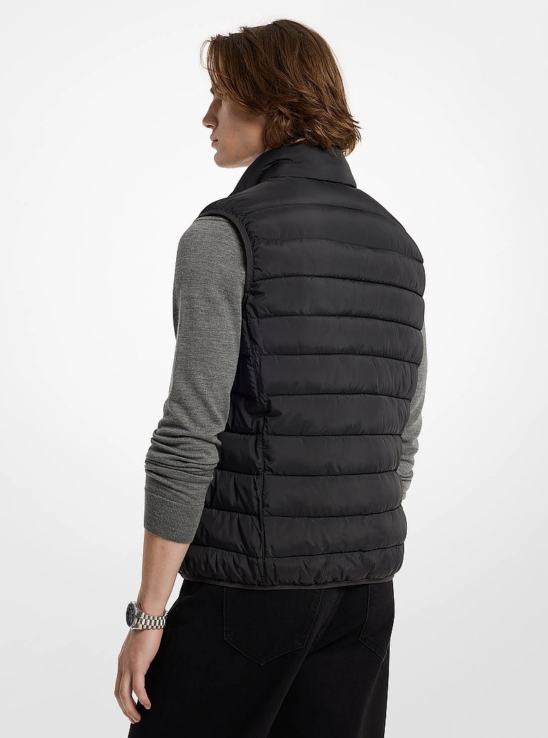 Furman Quilted Puffer Vest in BLACK | Michael Kors