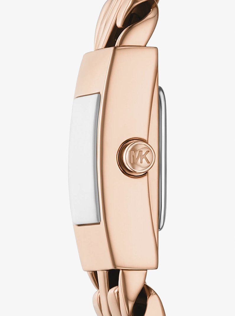 Mini Darrington Rose Gold-Tone Chain-Link Watch in ROSE GOLD | Michael Kors