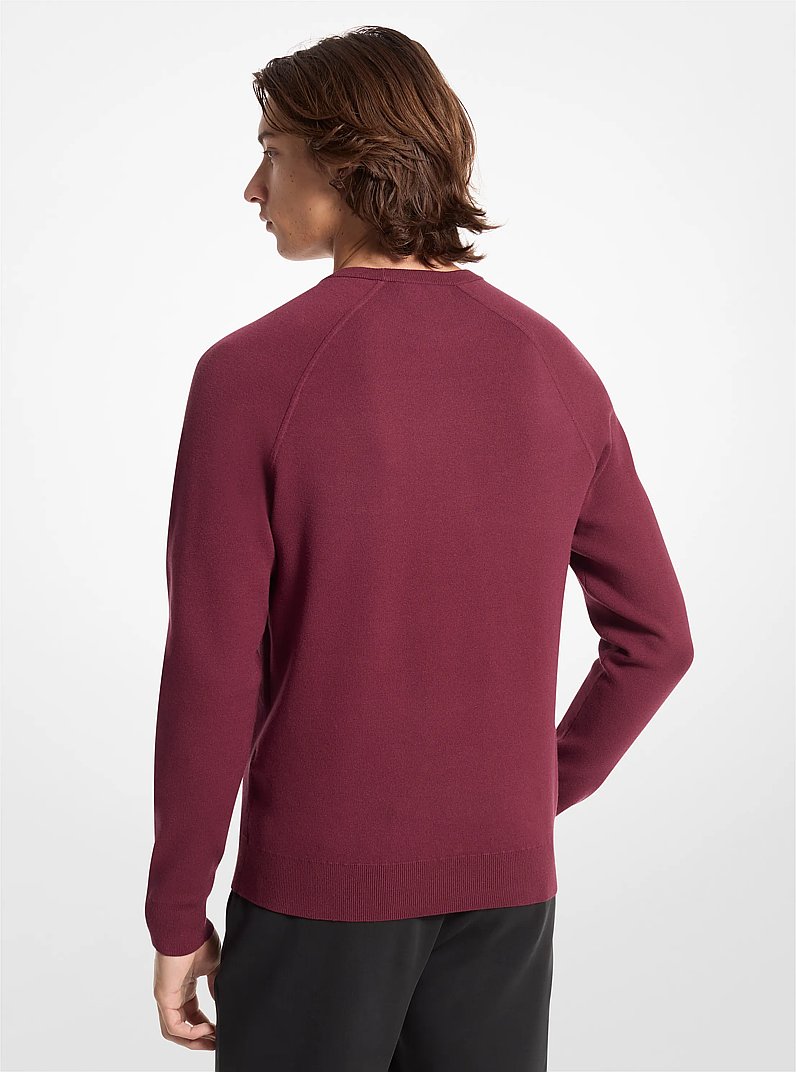 Chandail KORS en tricot extensible in ROUGE POURPRE | Michael Kors