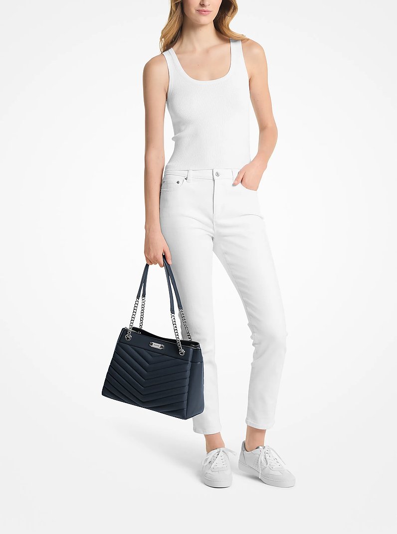 Bolso tote Whitney acolchado mediano in AZUL MARINO | Michael Kors