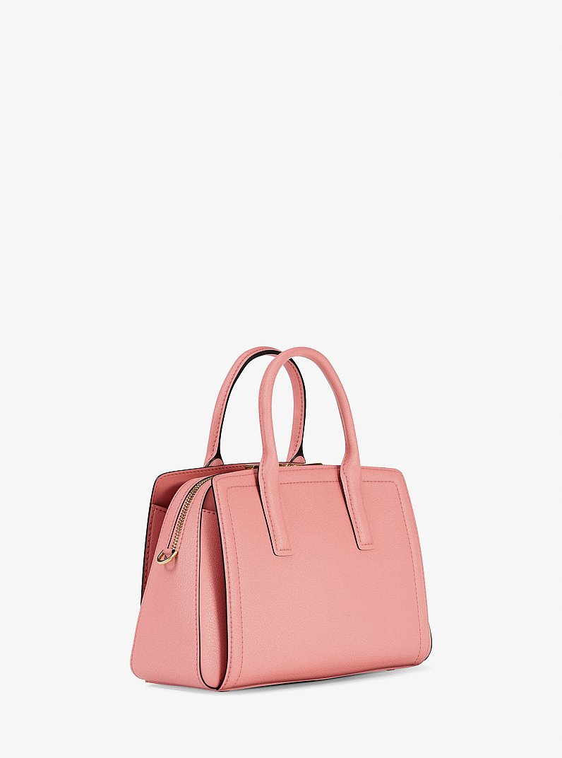 Laila Small Pebbled Leather Satchel in PRIMROSE | Michael Kors