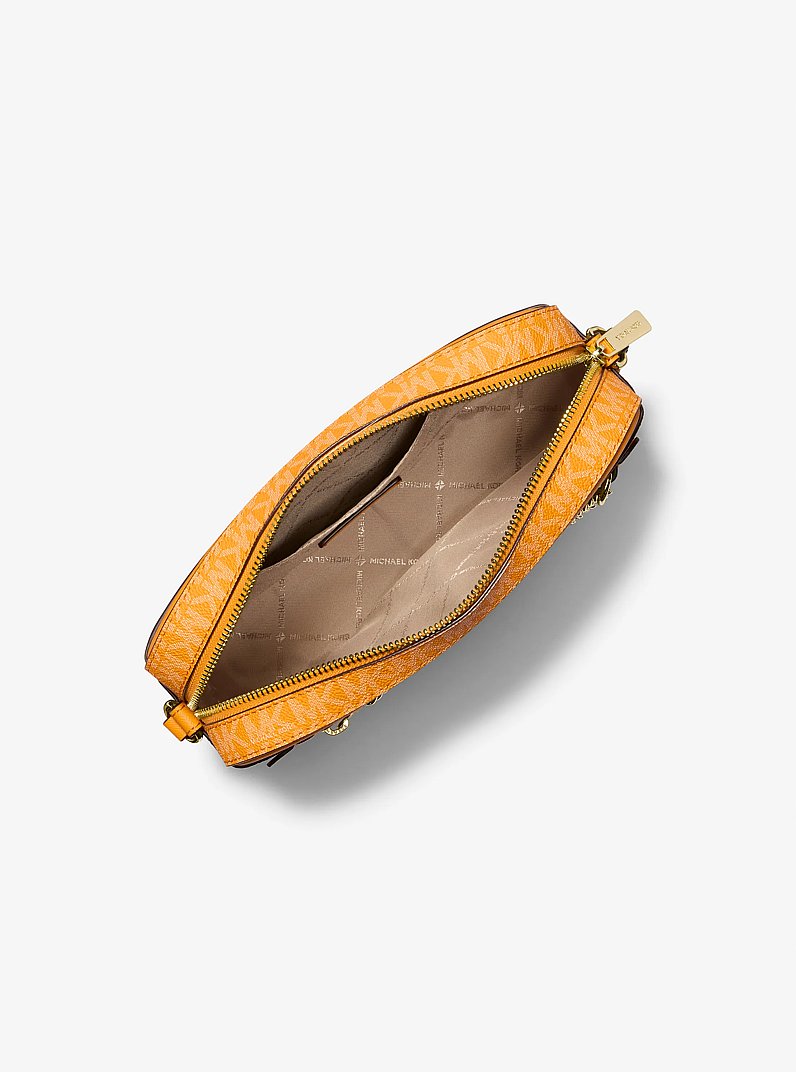Jet Set Large Logo Crossbody Bag in POP ORANGE | Michael Kors