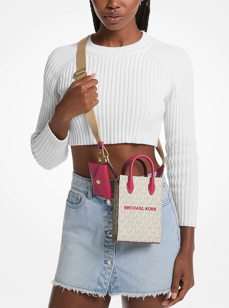 Mirella Extra-Small Signature Logo Smartphone Crossbody Bag