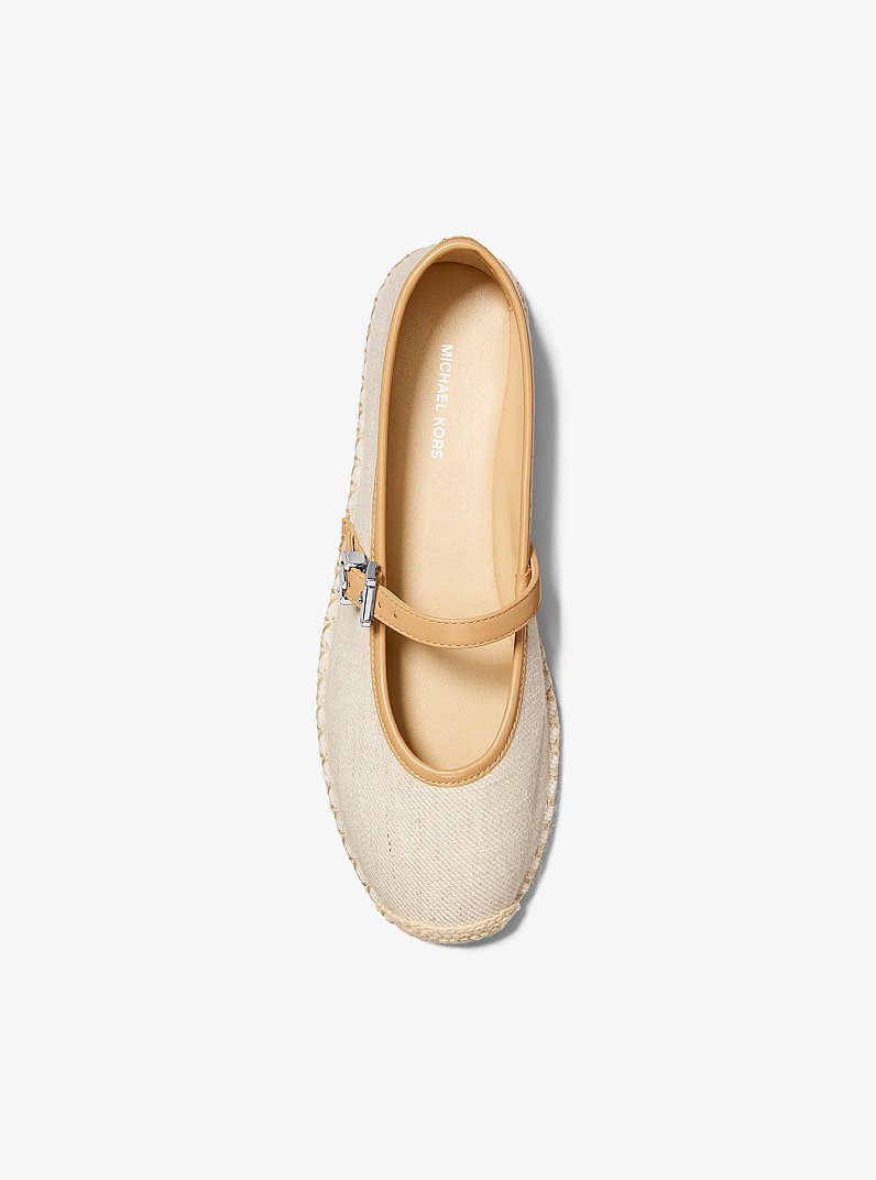 Lynn Canvas Ballet Espadrille in PALE HEMP | Michael Kors