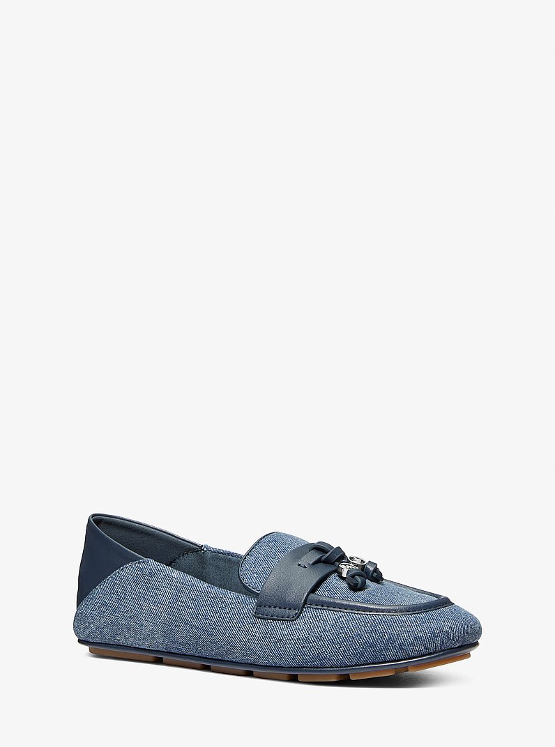 Mocassin Zoe en denim in BLEU R&Eacute;TRO FONC&Eacute; LAV&Eacute; | Michael Kors