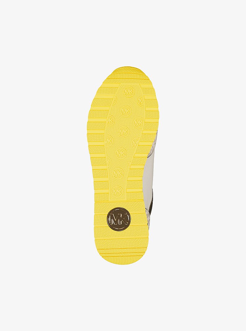 Maddy Two-Tone Logo Trainer in DAISY YELLOW | Michael Kors