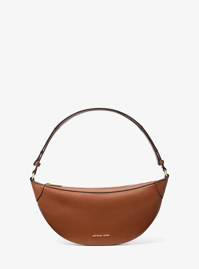 Hollis Medium 2-in-1 Pebbled Leather and Logo Jacquard Shoulder
