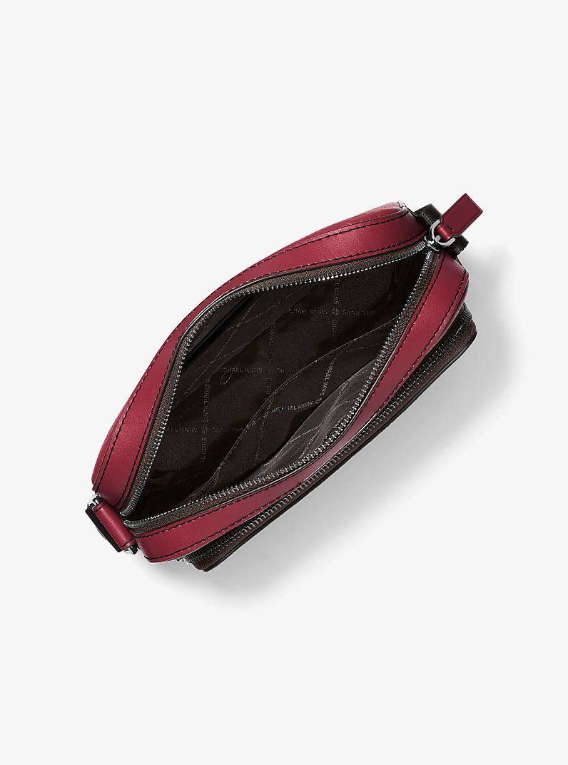 Cooper Pebbled Leather Utility Crossbody Bag in CHERRY | Michael Kors