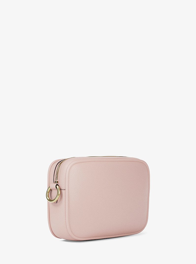 Jet Set Large Pebbled Leather Camera Crossbody Bag in POWDER BLUSH | Michael Kors