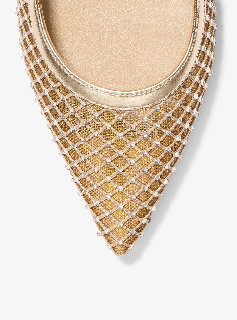 Amali Embellished Mesh Pump in PALE GOLD | Michael Kors