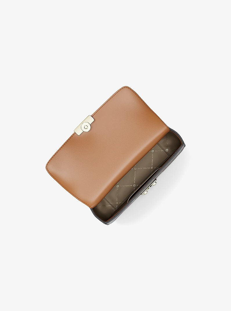 Tribeca Small Signature Logo Shoulder Bag in BRN/ACORN | Michael Kors