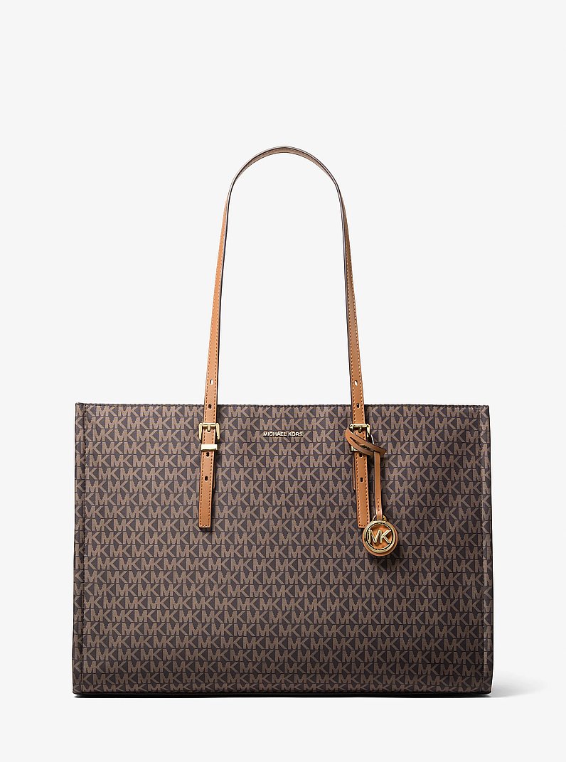 Geantă tote Zadie mare cu logo distinctiv in MARO/GHINDĂ | Michael Kors