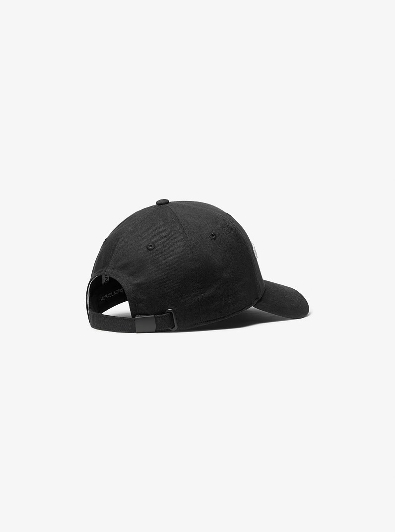 Logo Cotton Baseball Hat in BLACK | Michael Kors