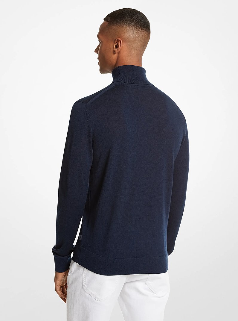 Merino Wool Turtleneck Sweater in MIDNIGHT | Michael Kors