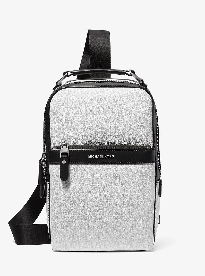 Sac &agrave; une bretelle Hudson &agrave; logo in BLANC &Eacute;CLATANT | Michael Kors