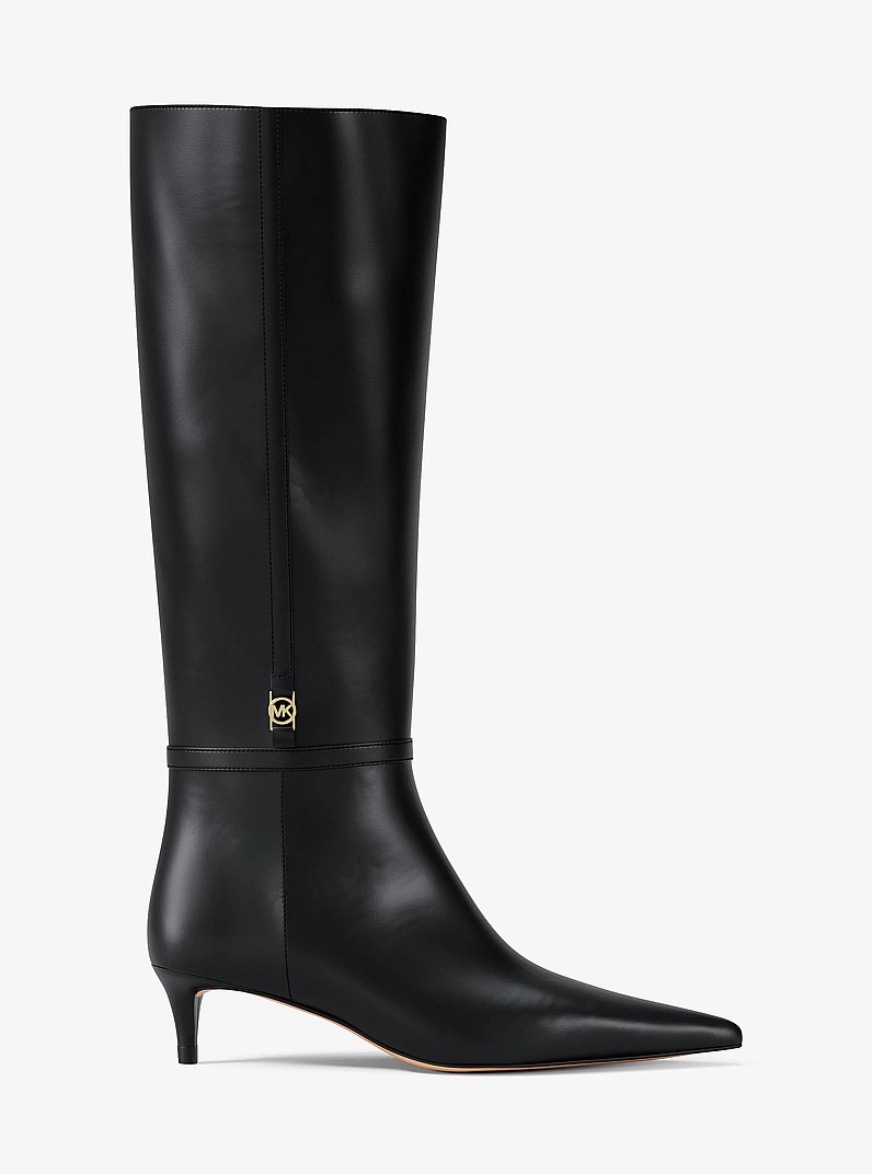 Nalia Kitten-Heel Boot in BLACK | Michael Kors