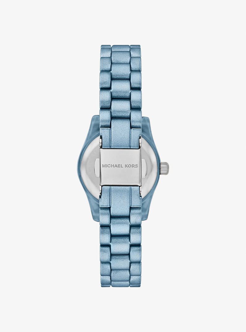 Kleine, blaue Armbanduhr Lexington in limitierter Auflage in CHAMBRAY | Michael Kors
