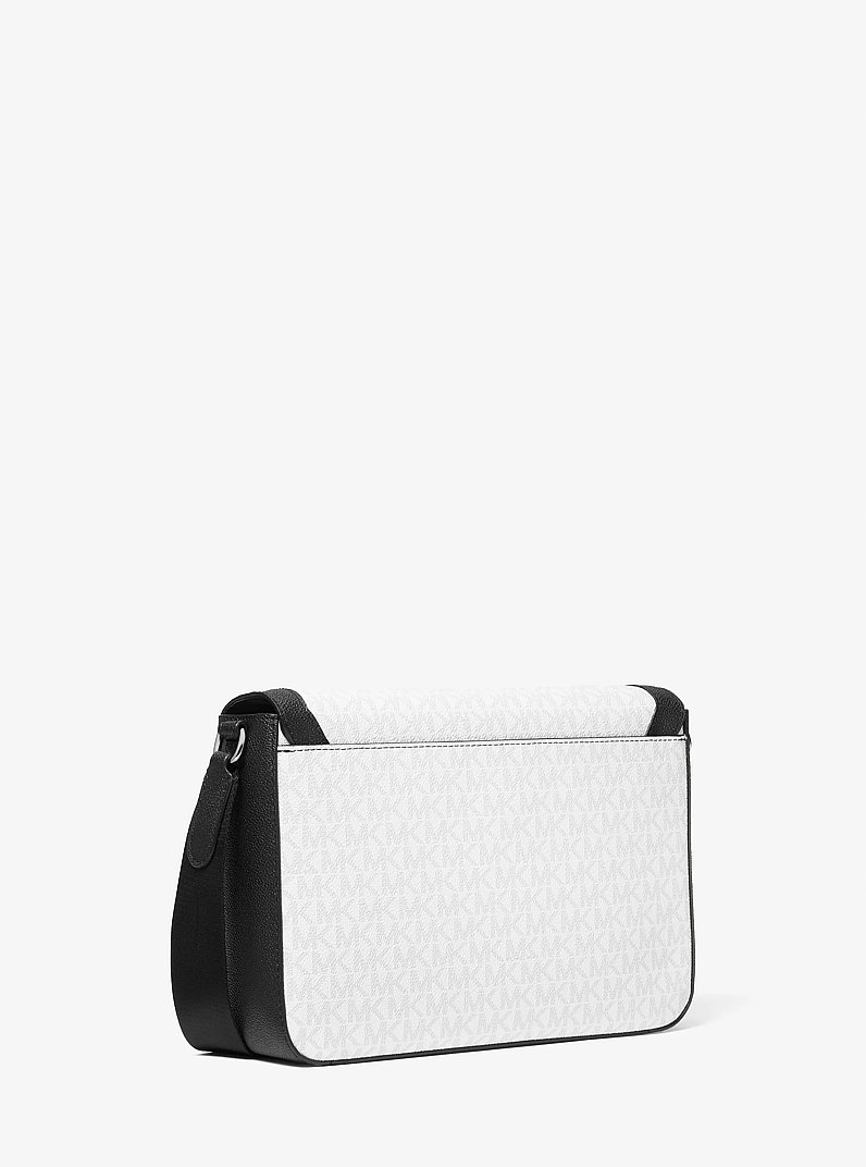Sac &agrave; bandouli&egrave;re Hudson &agrave; logo Signature in BLANC &Eacute;CLATANT | Michael Kors