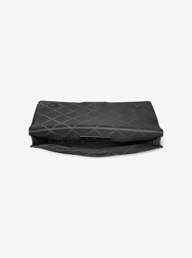 Portadocumentos Varick de piel in NEGRO | Michael Kors